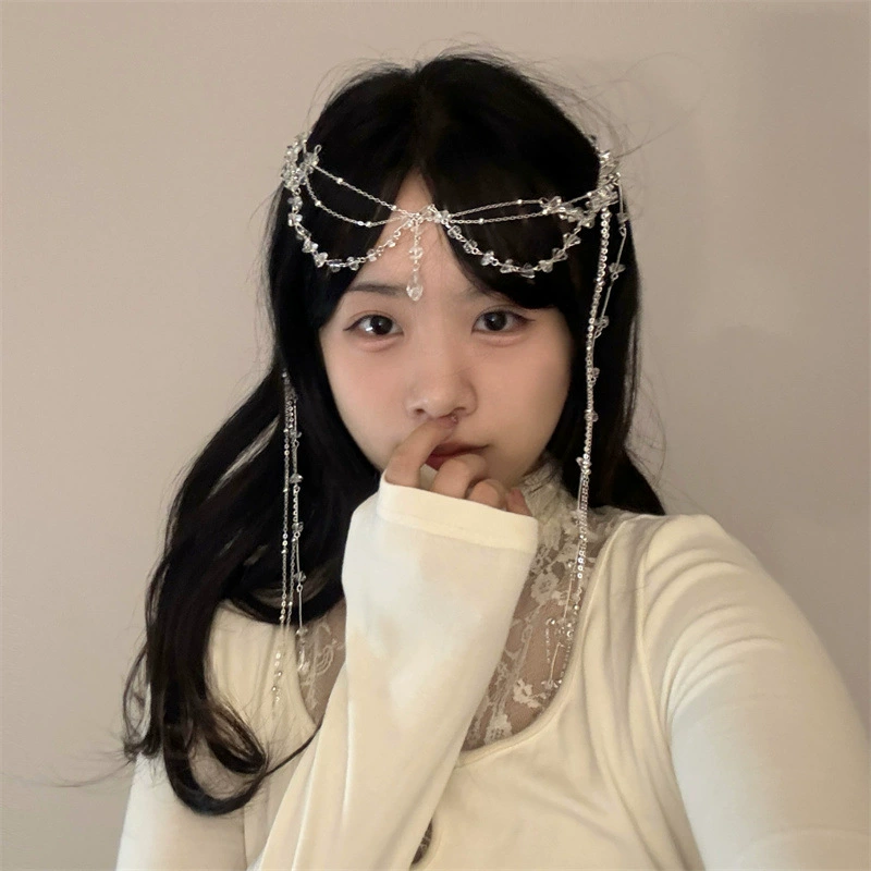 Древний стиль Hanfu фея многослойная головная цепочка