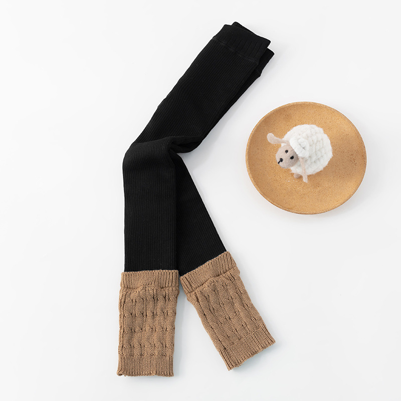 014 양말 스타일 두꺼운 검정색