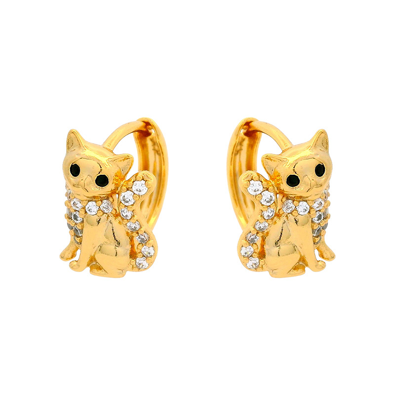 Xuping comercio exterior de moda transfronteriza ligera de lujo artificial gemas aretes de zorro pendientes de nicho diseño temperamental orejas para mujeres