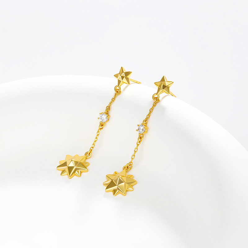 Xuping joyería pentaca de pentaca de lengüeta larga mujer japonesa y coreana simple nicho de moda sensación de pentaca de estrella mujer