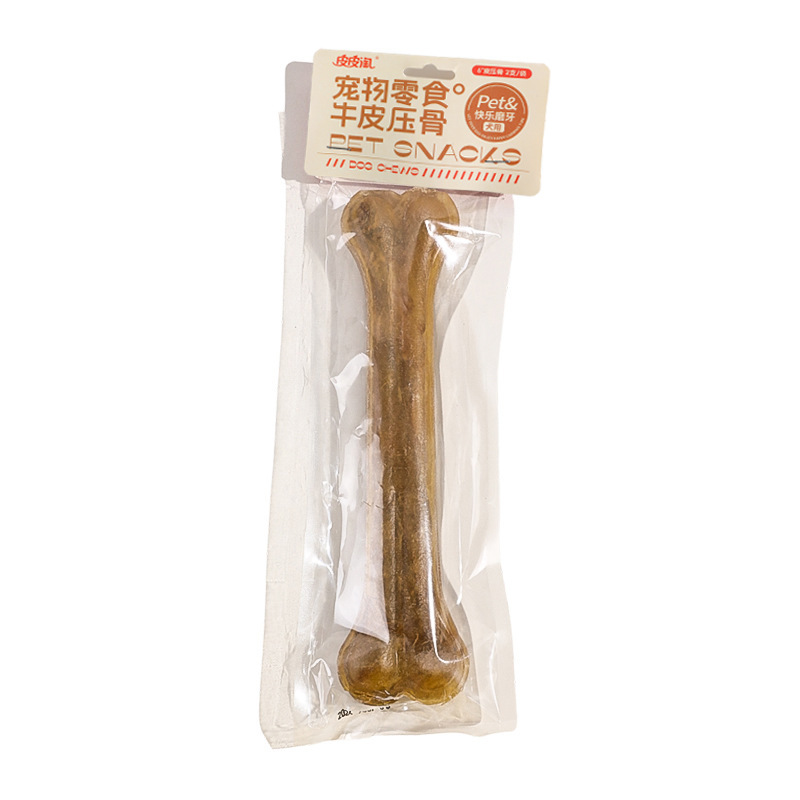Palito masticable de hueso de vaca para perros, palito masticable grande y duradero para limpiar los dientes, alimento para mascotas para aliviar el aburrimiento para perros medianos y grandes