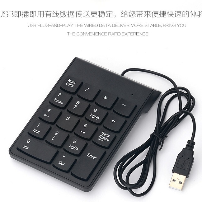 Portable USB Receiver Mini Numeric Keypad 18 Key for Laptop Tablet PC Factory Direct Supply