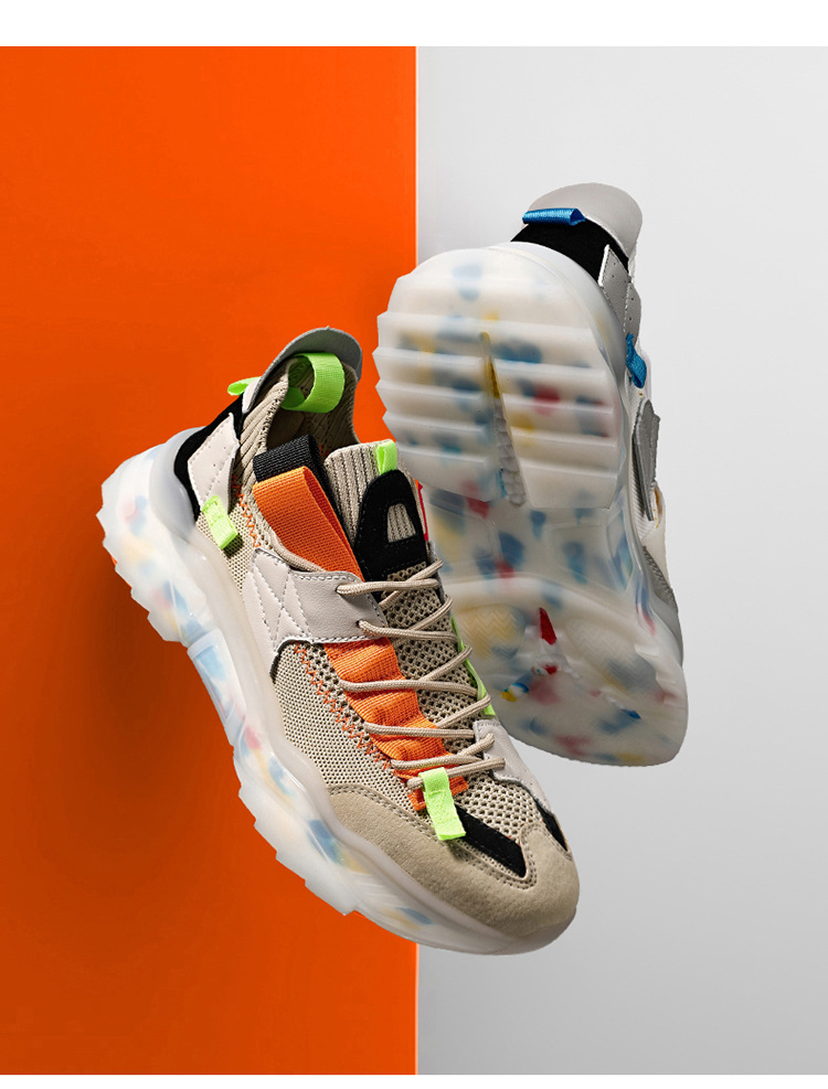 Scarpe da corsa uomo platform alla moda con tessuto traspirante_voghion.com