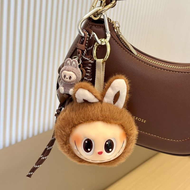 King Labubu 人気のかわいい超かわいいペンダントぬいぐるみ小さな人形バッグペンダント女の子車のキーホルダーギフト|undefined