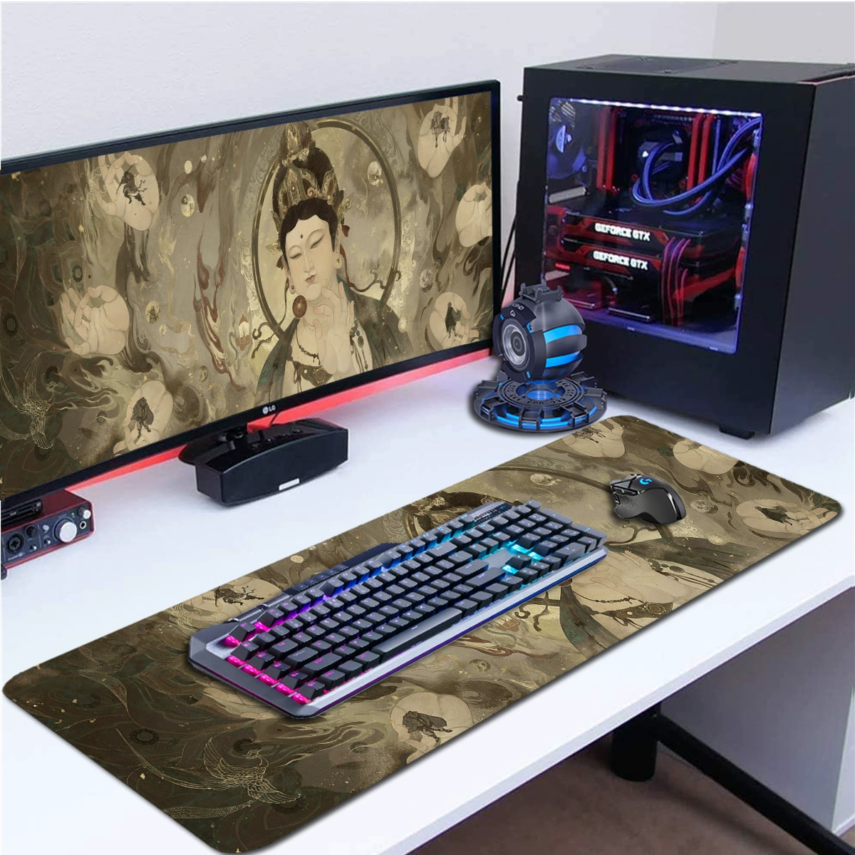 Большой коврик для мыши, игровой игровой мат, качественный настольный коврик, ручная работа