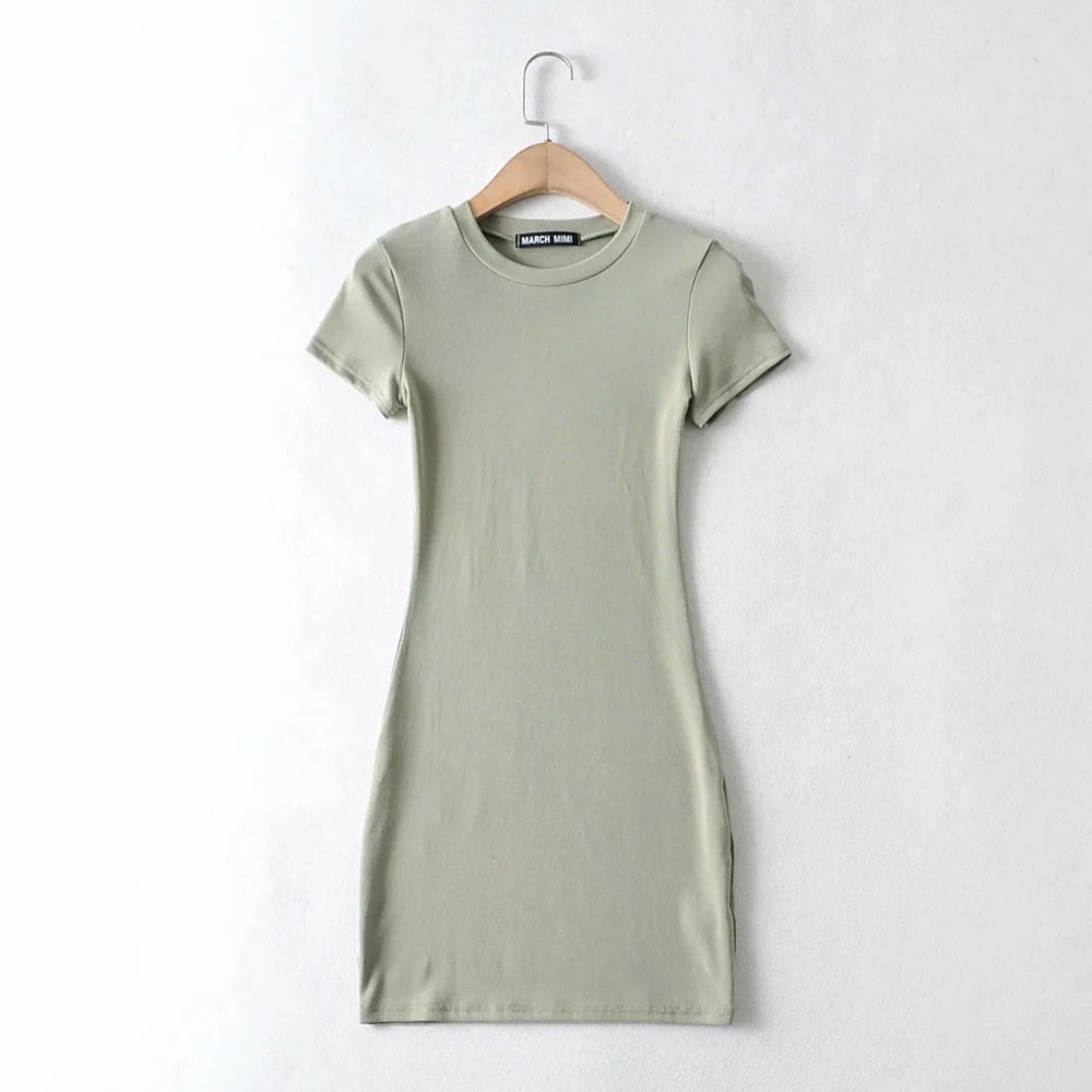 stretch short-sleeved dress  NSHS29348