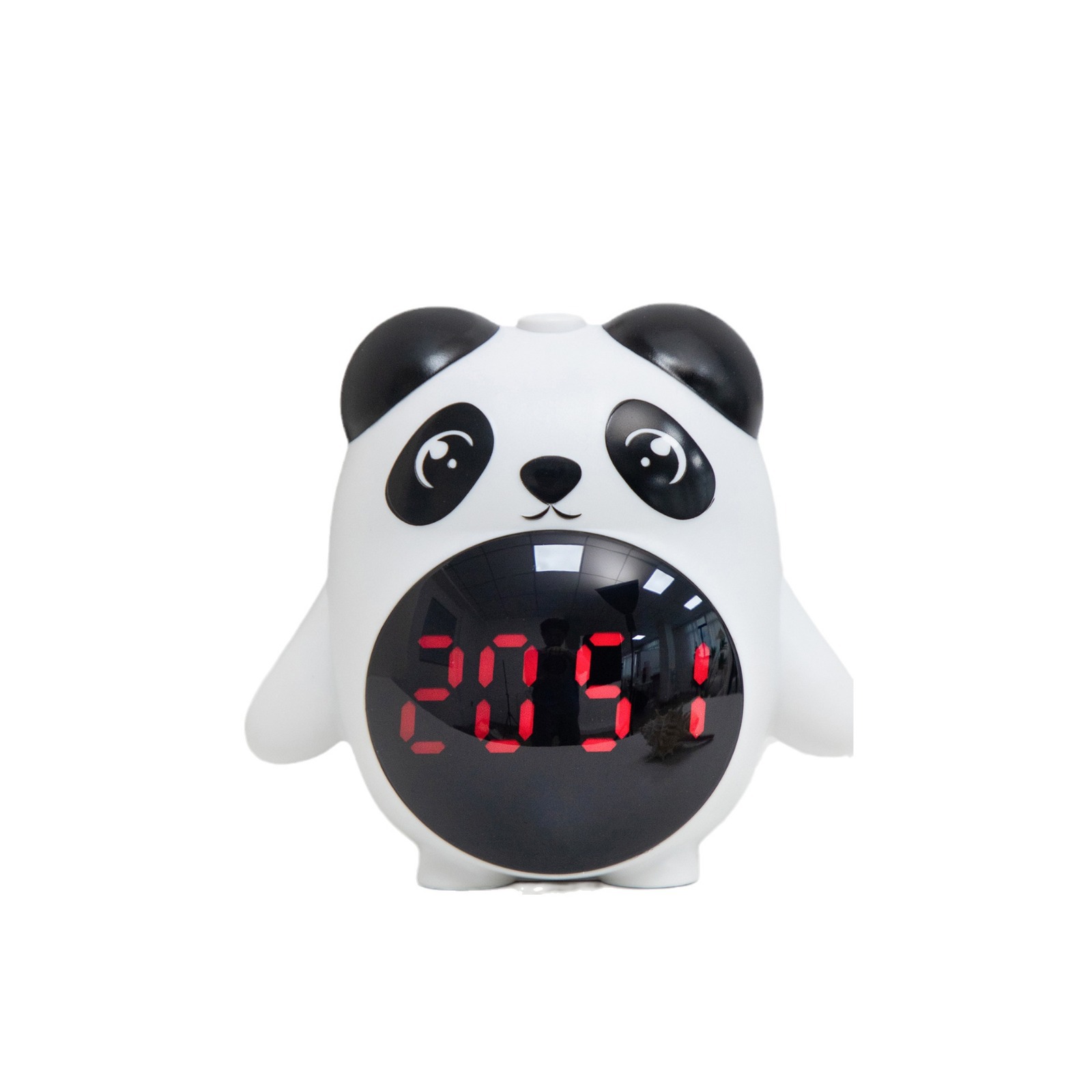 Directo de fábrica de plástico Panda reloj de alarma electrónica de múltiples funciones se puede utilizar como espejo reloj electrónico simple estilo coreano