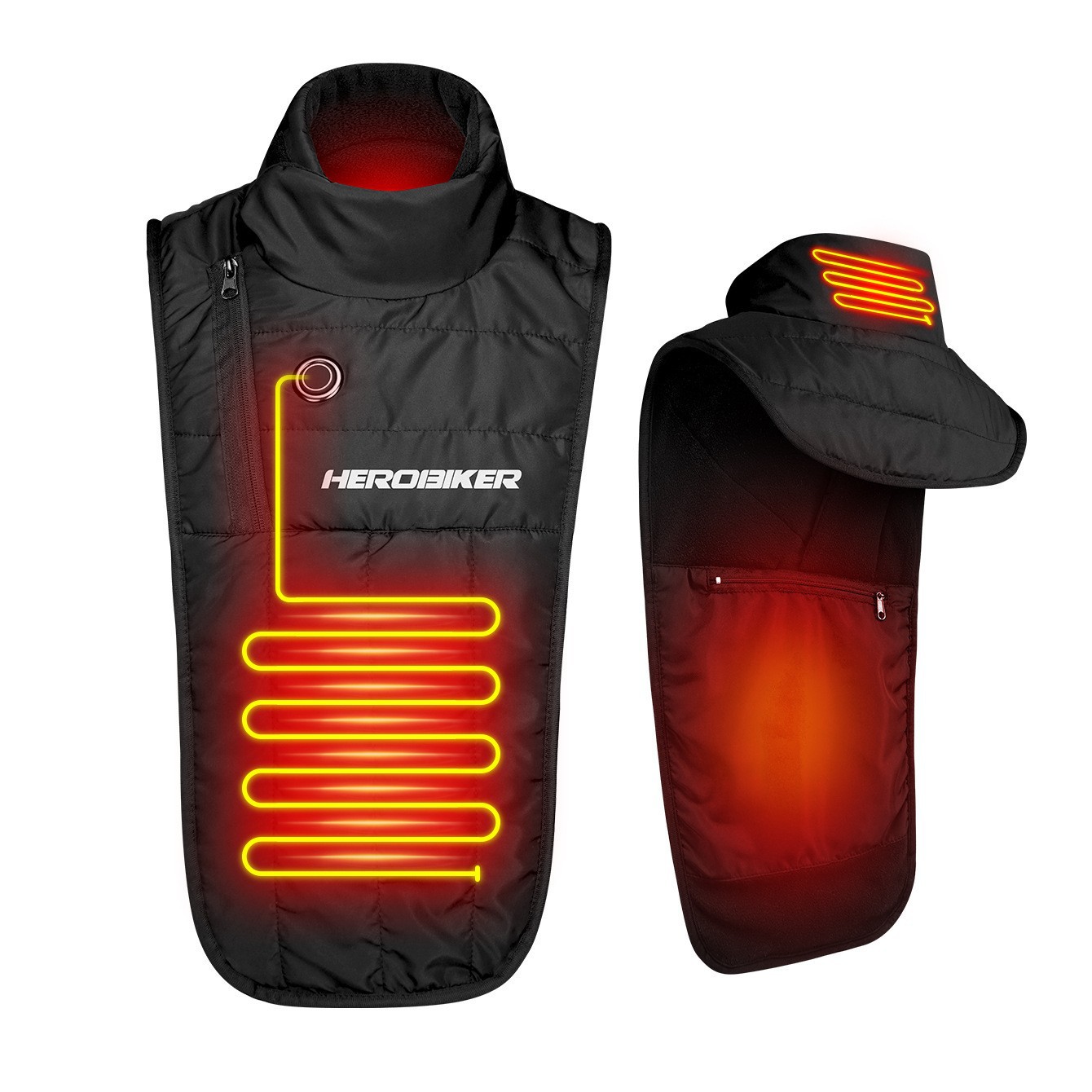 Herobiker cuello a prueba de viento en invierno ocio, calor y frío, ciclismo y cuello de esquí deportivo al aire libre de terciopelo