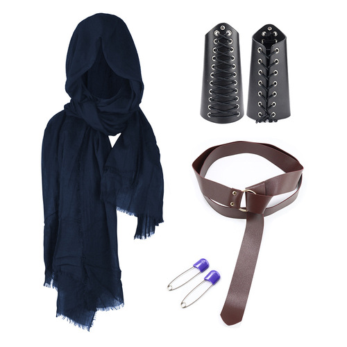 Halloween Carnival Accessories Set Medieval Knight Belt Wristguards Shoulders Scabbard Viking Cosplay Props