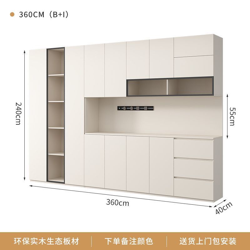 Gabinete de comedor de madera maciza contra la pared todo en un armario de vino de madera maciza sala de estar almacenamiento multifuncional gabinete de cocina