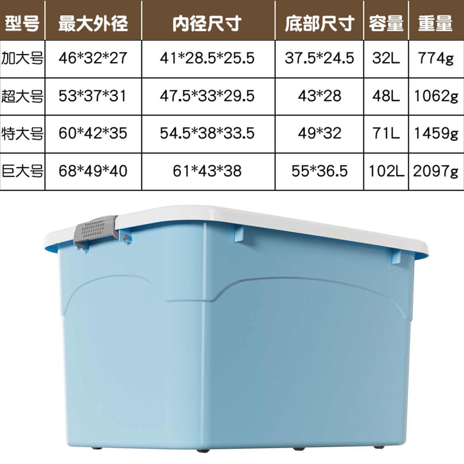 파란색 이불 보관함