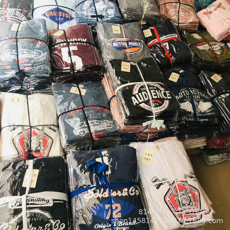 Foreign trade cross-border factory direct sales stall economic cheap men's short sleeve running Jianghu stall supply men's t-shirt