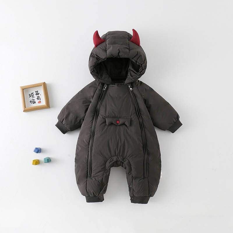 Baby Jumpsuit, Winter Outing Clothes, Thickeneded and Warm, Cute and Super Cute, Fashionable Baby Boy's Crawling Clothes, Trendy