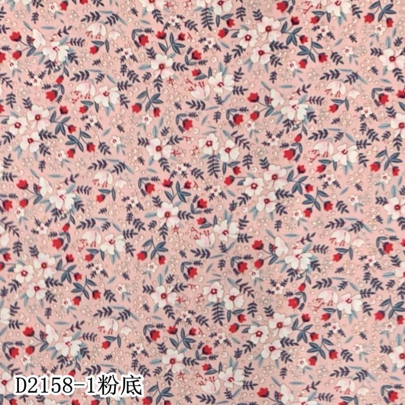 40支全棉府绸抽象田园花朵印花布 童装衬衫布包 纯棉活性水浆印花