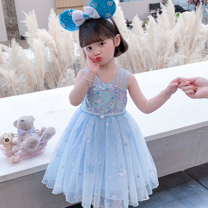 2021 A summer girl Snow Romance Jacobs Sleeveless Aisha Princess Dress Cinderella Children Skirt Christmas Dress skirt
