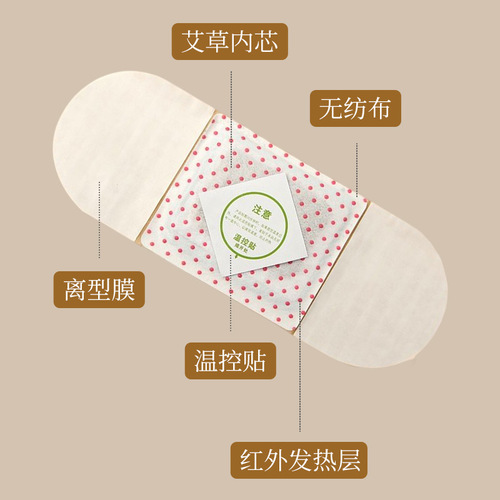 Self-heating joint warming patch for shoulders, neck, back, and knees with mugwort moxa heat patch for warming and moxa therapy