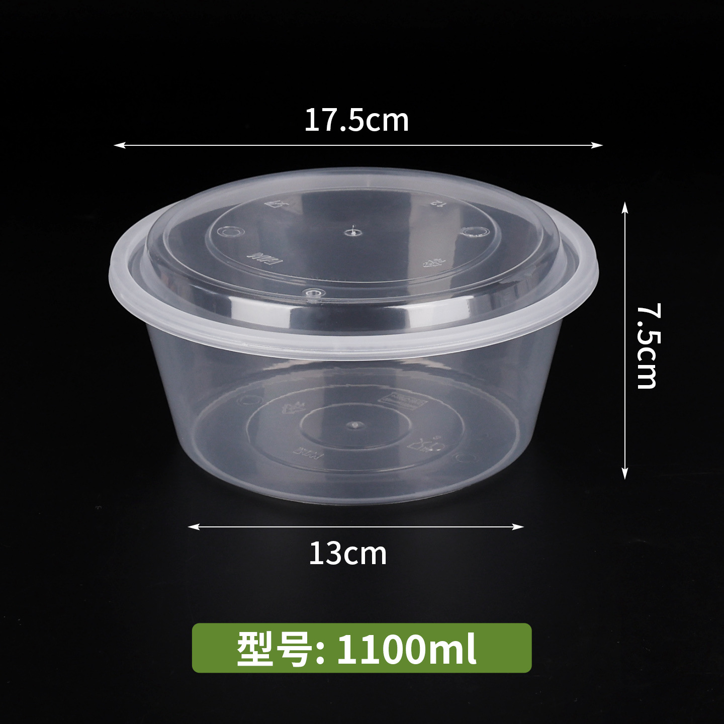 Tazón desechable lonchera redonda transparente engrosada cuenco de plástico puesto de comida para llevar caja de embalaje sopa de hielo en polvo fideos con tapa caja completa image 33