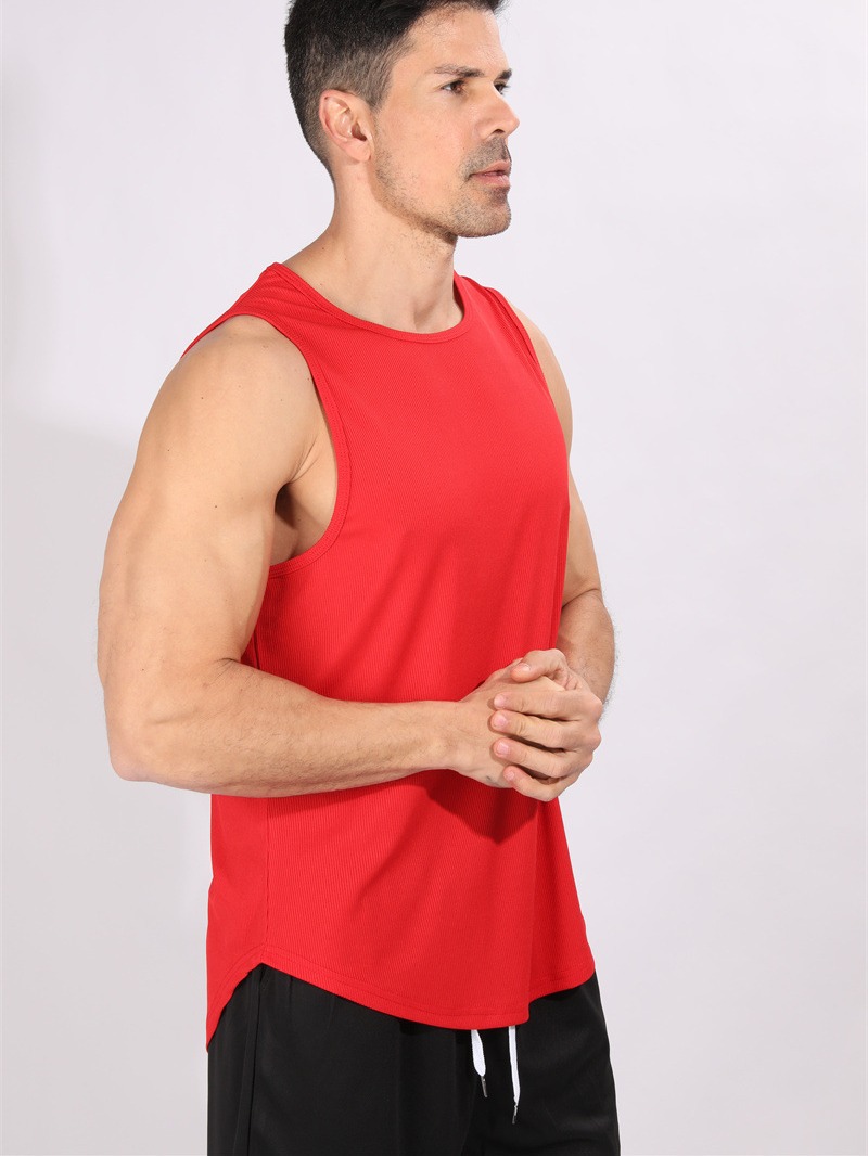 Crazy Muscle Cross-border hombre chaleco de secado rápido transpirable rosca elástica entrenamiento de entrenamiento de correr sin mangas Europa y América tamaño grande