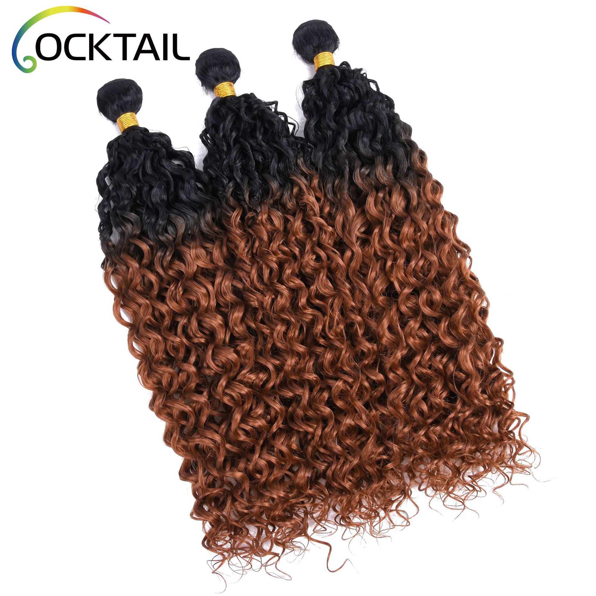 Kanekalon onda de agua de fibra química cortina de pelo venta directa de fábrica 3 + 1 fibra química cortina de pelo