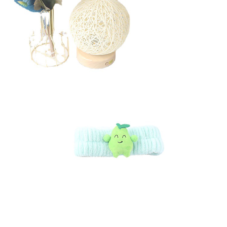 Nuevos accesorios para el cabello lindo de la felpa del intestino grueso diadema vegetal de dibujos animados banda para el cabello mascarilla fábrica lote directo banda para el cabello