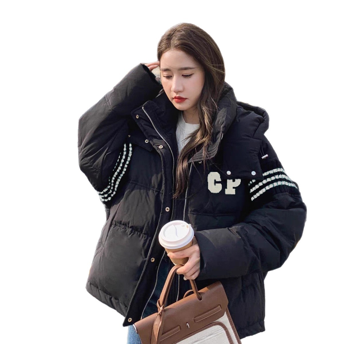 Gordo MM americano ropa de algodón de alta calle parejas de invierno explosión de nuevo estilo para aprender ropa de algodón gruesa casual retro chaqueta de algodón suelta
