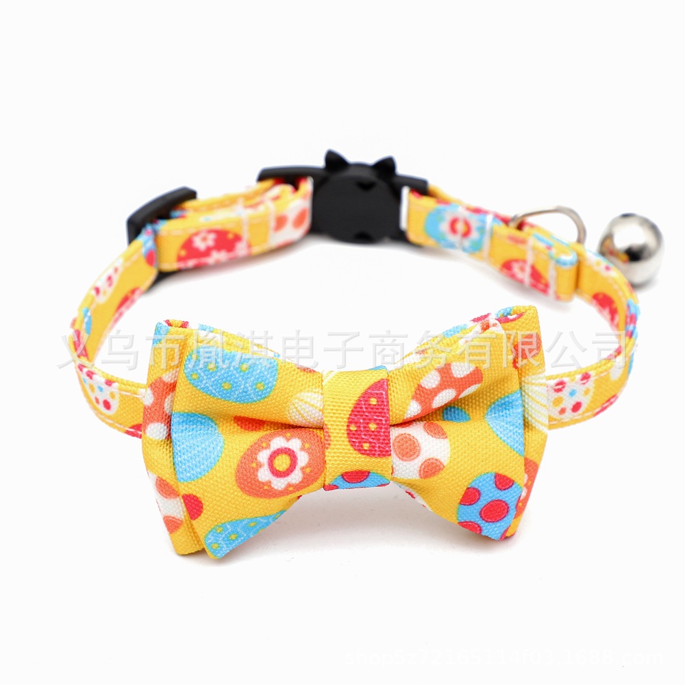 Fábrica spot transfronterizo nuevo huevo conejo zanahoria lindo collar gatito de Pascua corbata gatito anillo