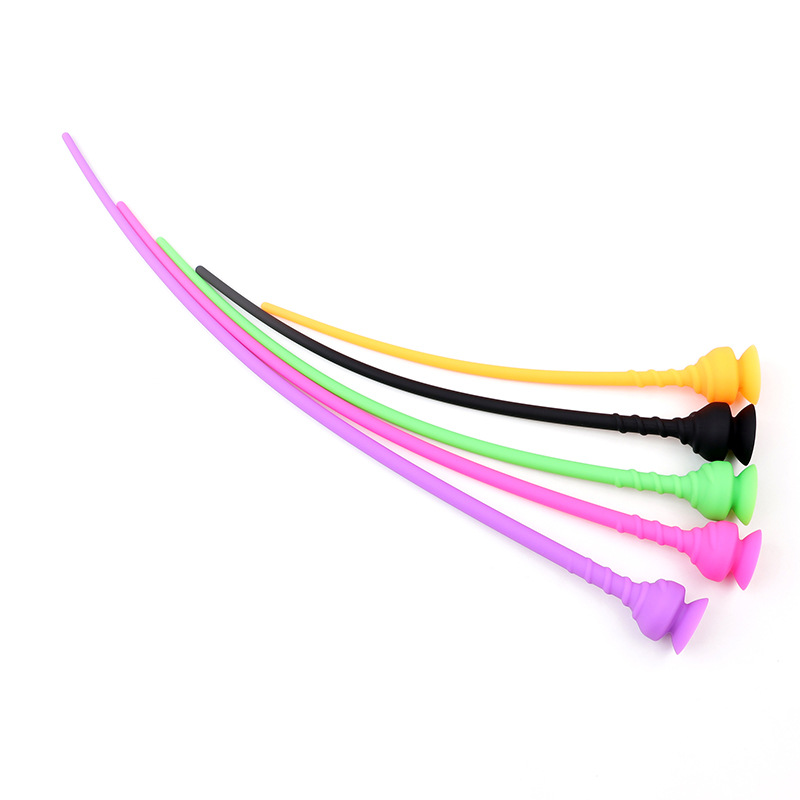 Extra-Long TPE Urethral Dilator Stick with Suction Cup Base, Manual Control, Purple — detail image 3