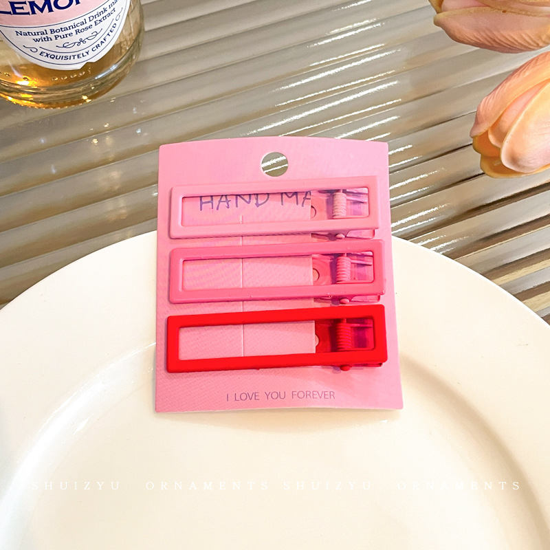 Flores rosadas pinzas de cabello 2025 nueva dulce frente lateral de la mujer frange pinzas de cabello rotas lindas pinzas de boca de pato sin marcas