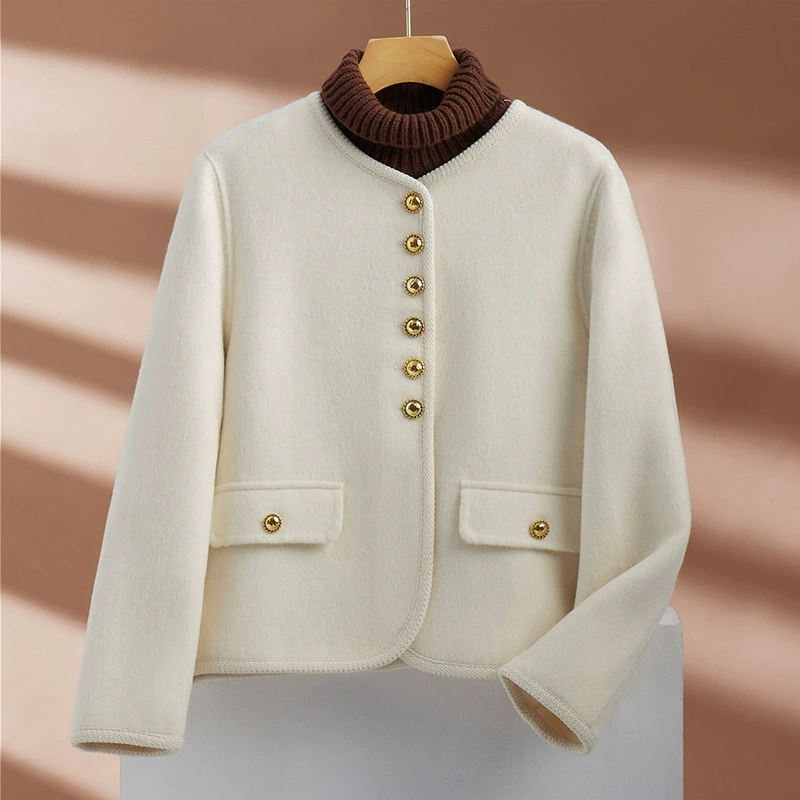 Шерстяное пальто, вязаная шерстяная куртка, стиль Chanel
