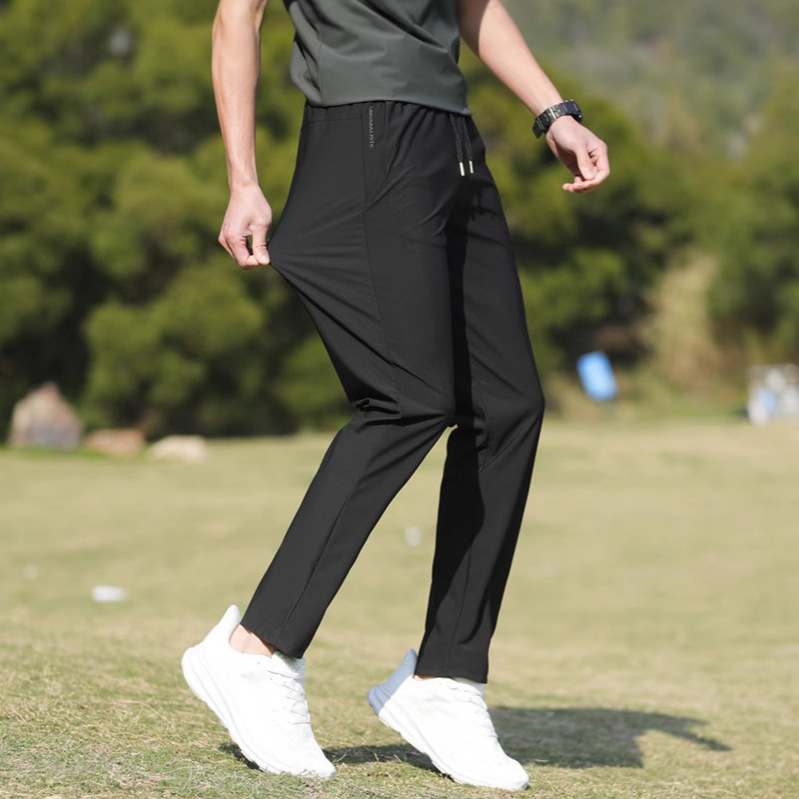 Exquisite Nano-Grid Ice Silk Pants Summer Thin Breathable Large Size Men's and Women's Casual Sports Pants Factory Wholesale High Elasticity Exquisite Nano-Grid Ice Silk Pants Summer Thin Breathable Large Size Men's and Women's Casual Sports Pants Factory Wholesale High Elasticity