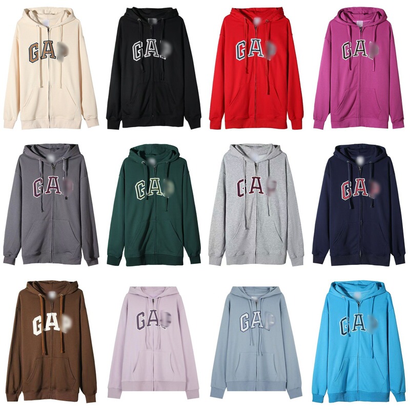 Ga 2025 Autumn and Winter Trendy Brand New Pure Cotton Embroidered Zipper Hooded Sweatshirt for Couples, Same Style for Men and Women Ga 2025 Autumn and Winter Trendy Brand New Pure Cotton Embroidered Zipper Hooded Sweatshirt for Couples, Same Style for Men and Women