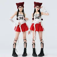 Дуньджаз танцевальный костюм для девушек сценический костюм подиум летняя девочка 1 июня уличное танцевальное выступление модный уличный стиль
