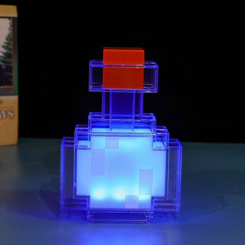 Lámpara de Antorcha de Minecraft, se Puede Colgar en la Pared, Lámpara Nocturna Recargable, Juguetes Periféricos, Poción que Cambia de Color, Modelo de Mineral, Creativo