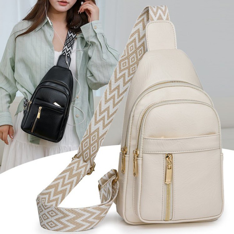 Bolso de pecho de talla única 2024 verano PU mensajero moda diseño fresco ocio todo fósforo viajes al aire libre moda todo fósforo