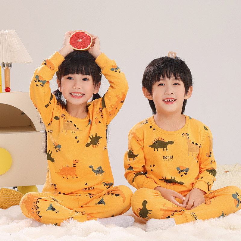 HZ 라운드넥 노란색 공룡