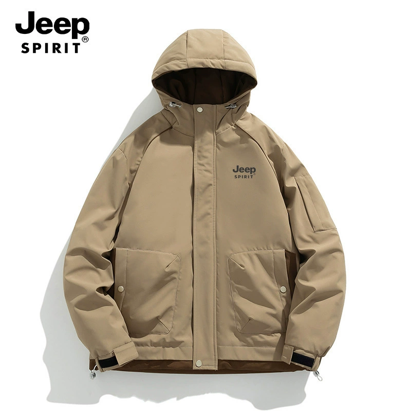 Пуховик с капюшоном высокого качества JEEP SPIRIT, зимний travel hoody