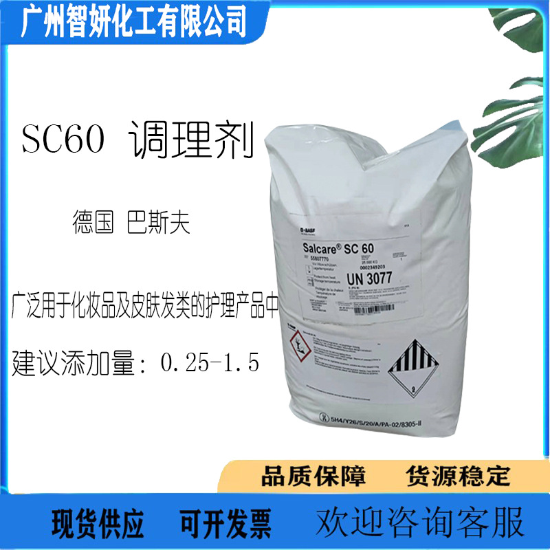 巴斯夫 SALCARE SC60 阳离子丙烯酸共聚物 调理剂柔顺剂 1KG起订