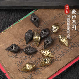 藏传系列铜擦擦藏式文玩配饰diy用复古风手链配饰挂件散珠批发