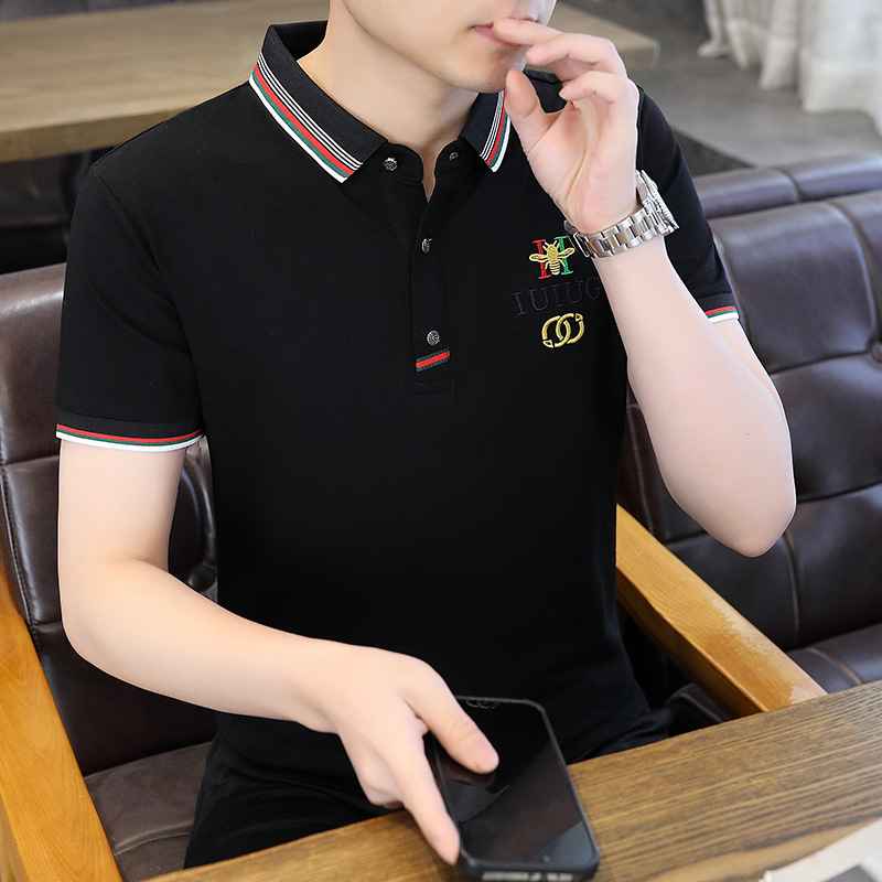 Camiseta de manga corta para hombre de zona dinámica, nuevo polo de solapa de verano, archivo de grupo masculino de moda ins de moda, sexto lote
