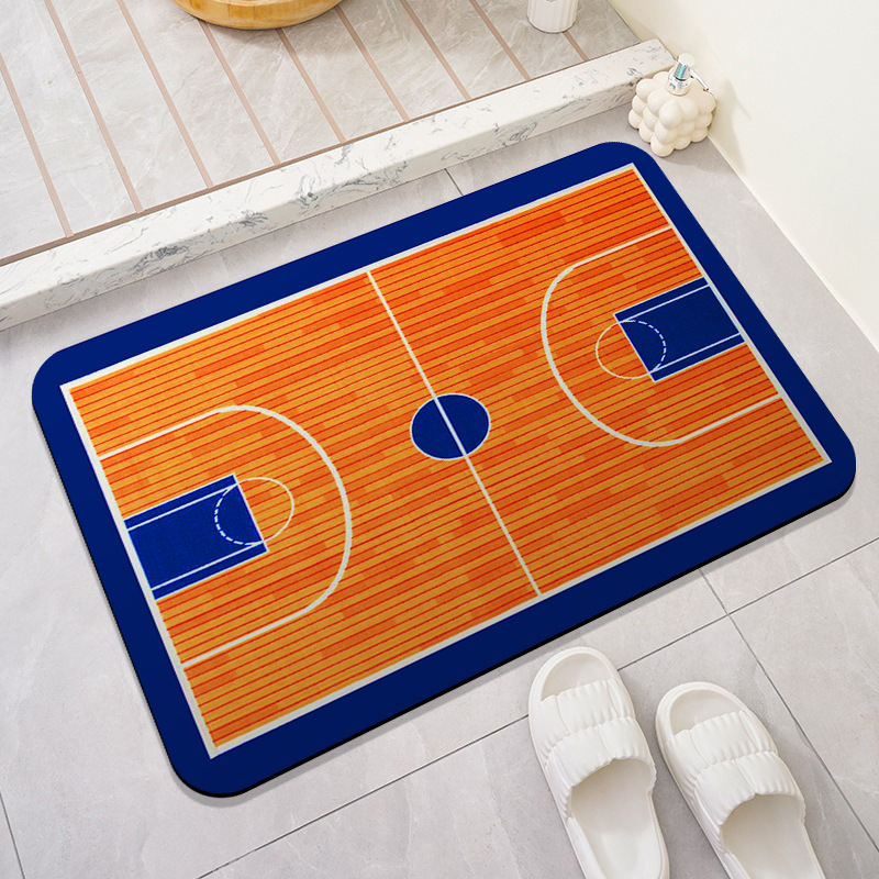 Estuche alfombra de campo de fútbol interior serie de campo de deportes de dibujos animados tapete decorativo dormitorio sala de estar alfombra de campo de fútbol