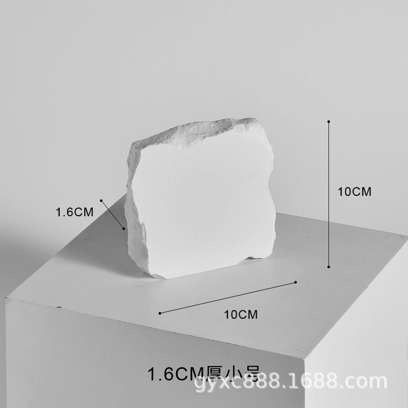 Estilo nórdico blanco irregular yeso fotografía decoración props joyería al por mayor producto de la joyería fotografía de fondo