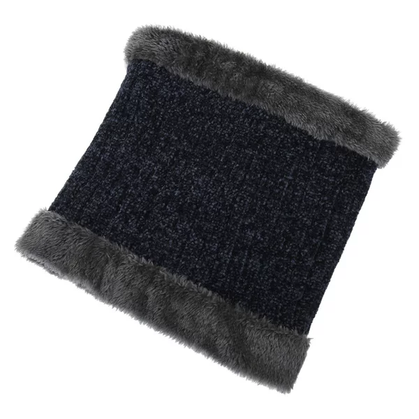 Autumn and winter men's and women's knitted plus velvet scarf thickened cold-proof outdoor cycling collar adult warm pullover scarf