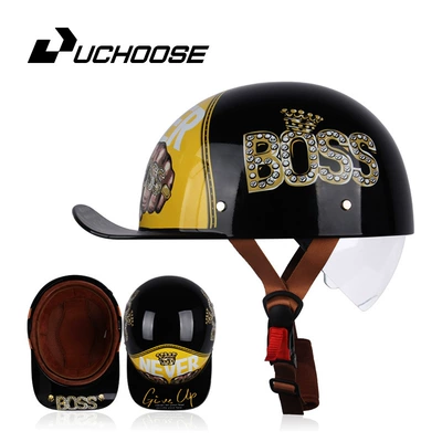 3C Certified Scoop Helmet Motorcycle Helmet Men's Scooter Half Helmet Winter Electric Vehicle Baseball Cap Women's Battery Vehicle