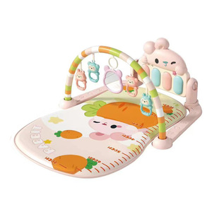 Cross-border New Baby Fitness Stand Music Pedal Piano Toy Newborn Baby Piano Game Mat Cross-border Hot Sale
