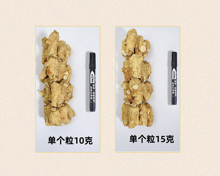 American Ginseng Short Branch Root Dried Whole Root Sections Ji Shi 50g Jilin Grown key features