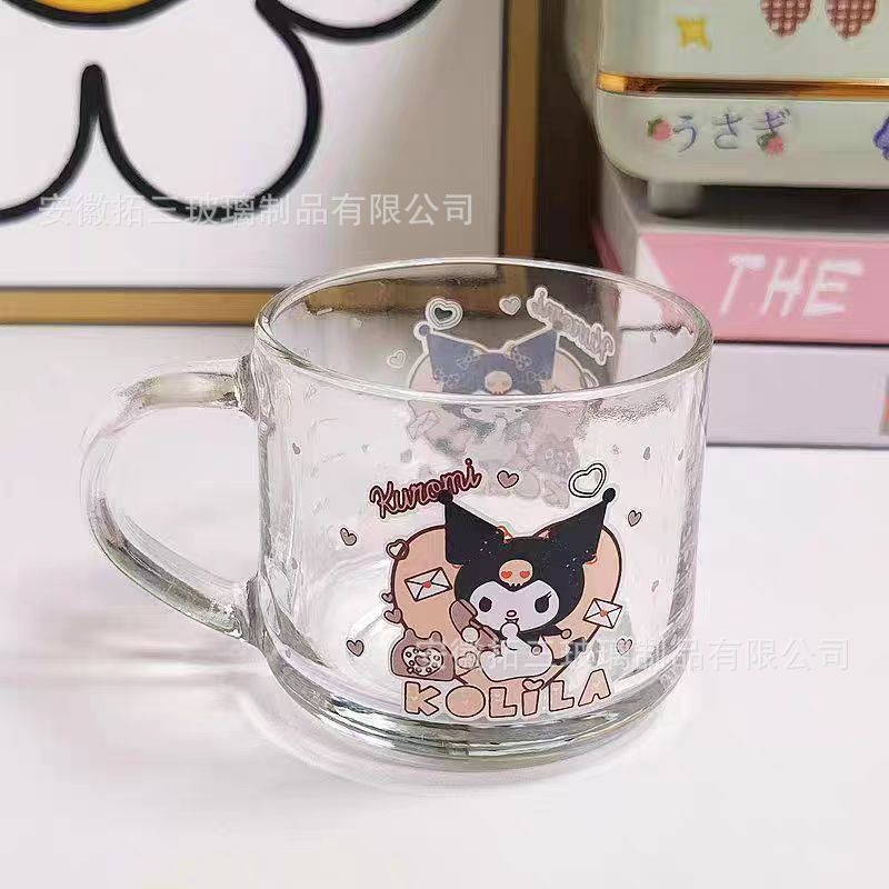 Taza de leche con tapa Taza de pajita Calefacción doméstica con cuchara Taza de impresión linda Taza de desayuno INS Taza de avena Estilo ins