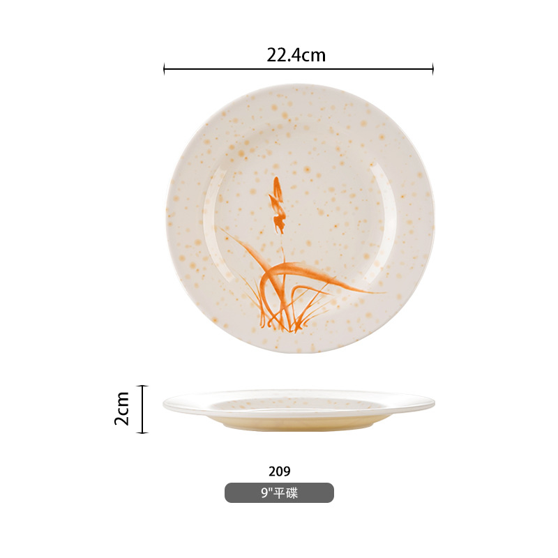 Otoño hierba melamina olla caliente barbacoa placa tazón melamina de comercio exterior A5 vajilla