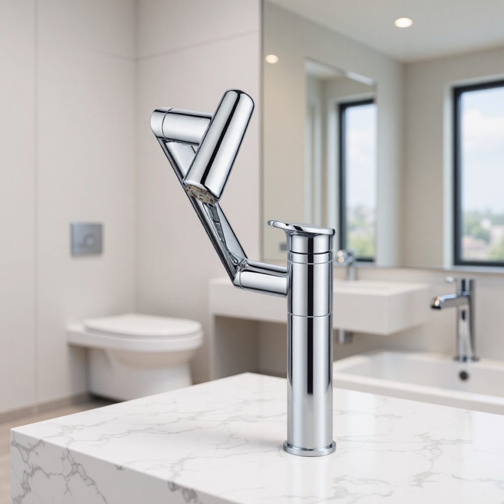 All-Copper Universal Mechanical Arm Basin Faucet 1080 ° Rotating Three-Speed Water Outlet Bathroom Hot and Cold Washbasin