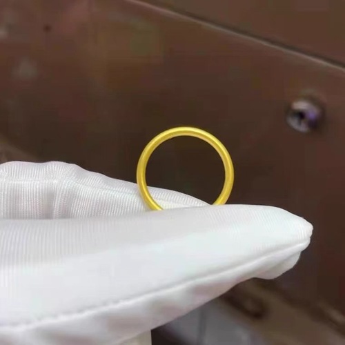 Ancient method matte solid imitation gold women's ring that doesn't tarnish, indie design sense trendy retro finger ring