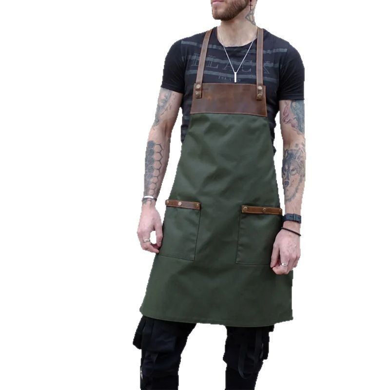 Comercio exterior delantal publicitario personalizado LOGO tienda de frutas supermercado panadería tienda de té de leche hotel de comida rápida tienda de ropa de trabajo delantal